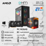 PC ROSAS - R7 5700X A520M-A 32GB RAM DDR4 RTX 4060 8GB PSU 650W BRONZE EF LIQUIDO ML240