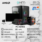 PC ASHES - R5 4600G A520M 16GB RAM DDR4 MONITOR 22" TECLADO Y MOUSE