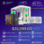 PC MIDGARD - R9 7900 B650M WIFI RTX 4070 SUPER 12GB 32GB RAM DDR5 M.2 1TB PSU 850W GOLD EF LIQUIDO ML360