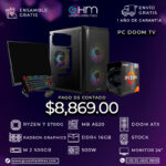 PC DOOM TV - R7 5700G A520M 16GB RAM DDR4 M.2 500GB MONITOR 24"