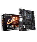 MOTHERBOARD GIGABYTE A520M S2H SOCKET AM4, 2*DDR4,M.2,DVI-D,HDMI,VGA,MICRO ATX, RGB FUSION