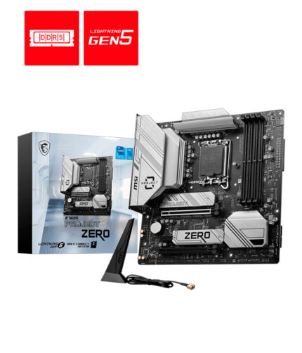 MOTHERBOARD MSI B760M PROJECT ZERO SOCKET 1700, 4*DDR5 7800 MHZ,HDMI, DP, 2*M.2, MICRO ATX