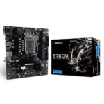 MOTHERBOARD BIOSTAR B760MX2-E D4, LGA1700, DDR4 4400, USB 3.2 GEN1,PCIE M.2 4.0, HDMI, VGA, DVI, RJ45, MICRO ATX