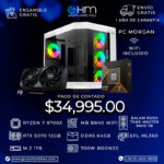 PC MORGAN - R7 9700X B840 WIFI 64GB RAM DDR5 RTX 5070 12GB PSU 700W BRONZE EF LIQUIDO ML360