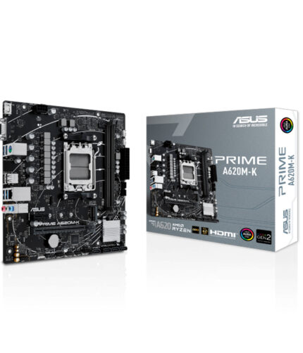 MOTHERBOARD ASUS PRIME A620M-K SOCKET AM5,DDR5,HDMI,VGA,PCIE-4.0,M.2,MICRO ATX